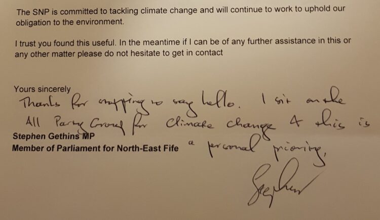 MP letter