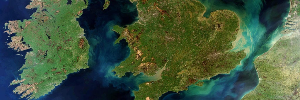 British Isles from space, courtesy of the ESA