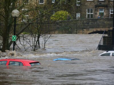 Photo of cars under water
